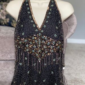 NWT Beautiful sequined halter top